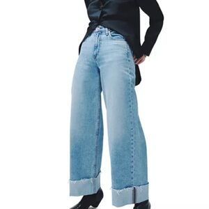 rag & bone Light Blue Wide Leg Jeans
